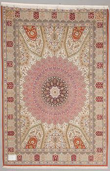 A QUM CARPET, Toranj late 20th century.