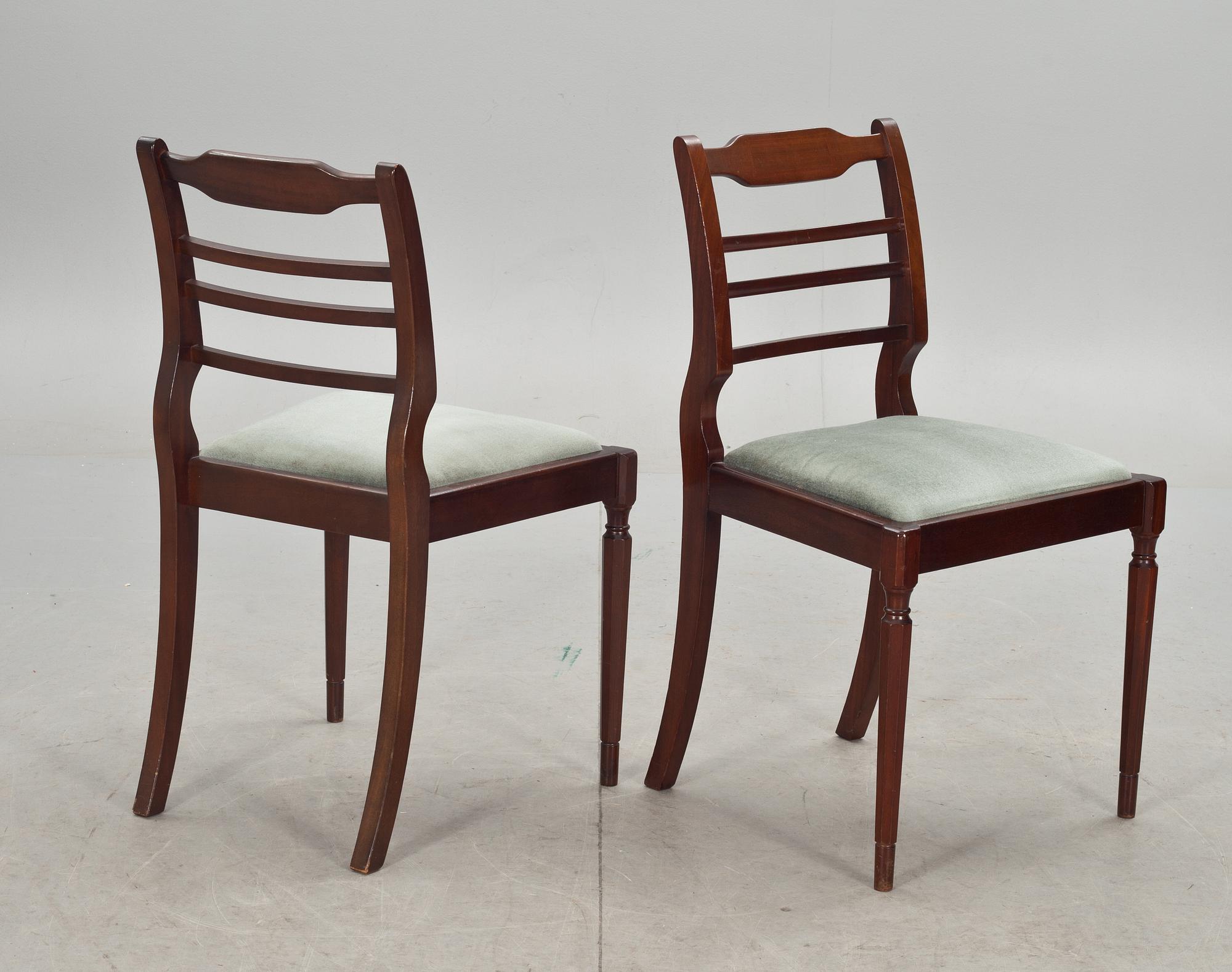 MATBORD och STOLAR, 4 st, England, 1900-tal.