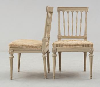 Six Gustavian 18th century chairs by E Öhrmark.