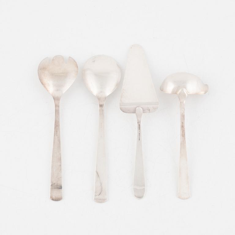 A silver cutlery set, 69 pieces "Rosenholm", GAB and 10 pieces "Flavia, Erik Fleming, Stockholm.