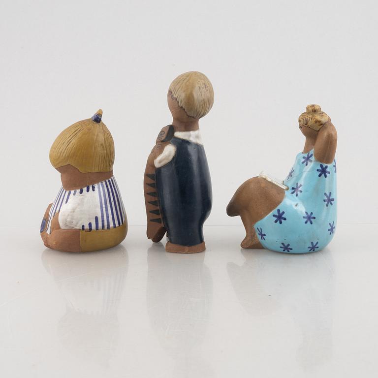 Lisa Larson, three stoneware figurines, Gustavsberg, Sweden.