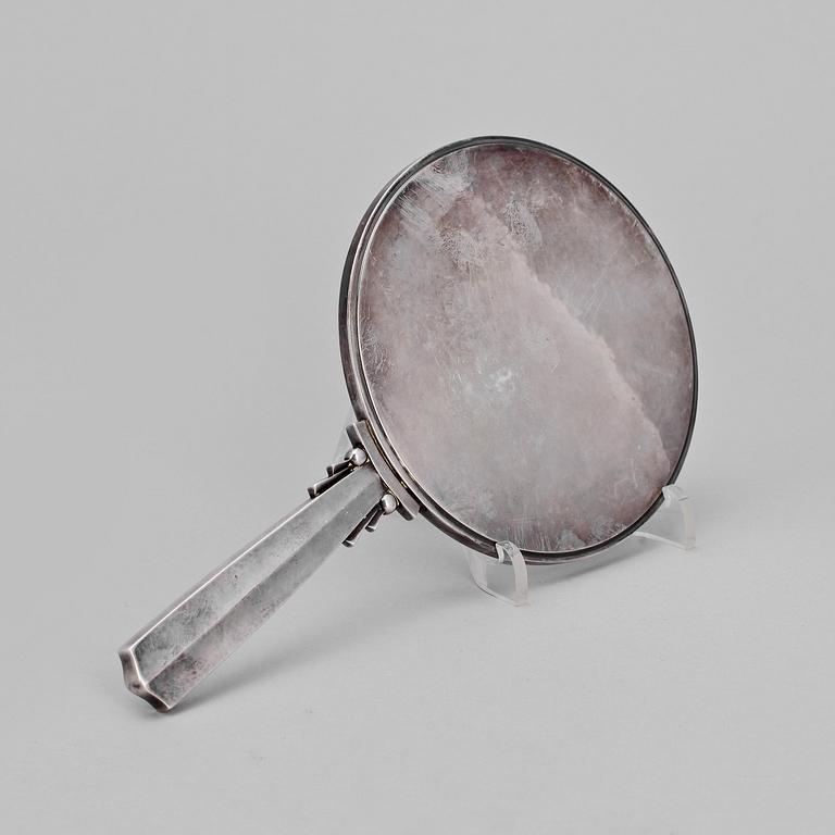 HANDSPEGEL och BORSTE, silver, Georg Jensen, Köpenhamn, Danmark, 1900-tal.