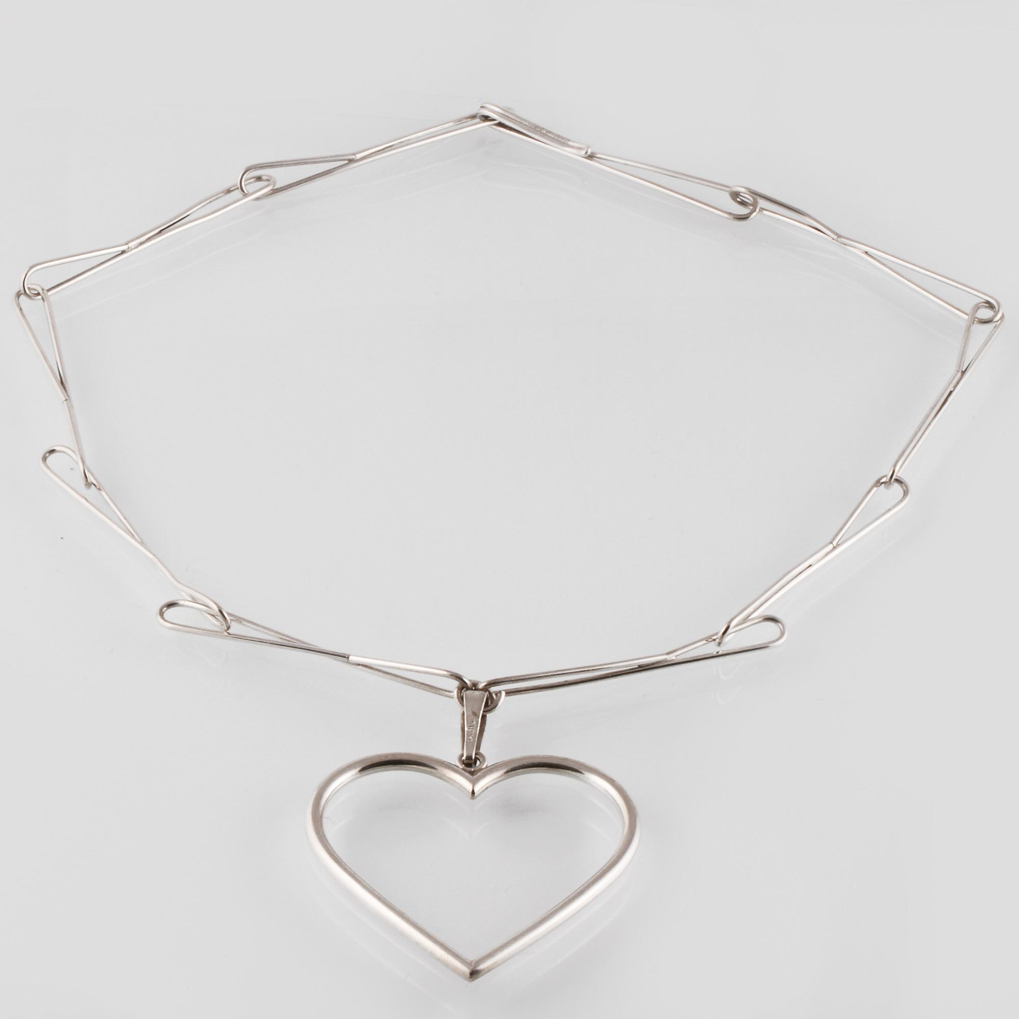 COLLIER, sterlingsilver, Herman Siersbol, Katrup, Danmark. Vikt 40,9 gram.