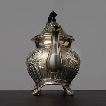A Swedish late Empire tea pot by Erik Nordgren (Jönköping 1817-47).