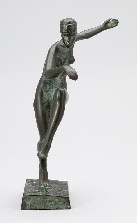 ARVID KNÖPPEL, skulptur, brons, signerad och daterad -24.