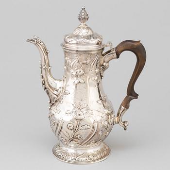 Benjamin Gignac, kaffekanna, silver, London 1763.