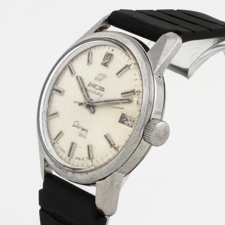 ENICAR, Sherpa Date, armbandsur, 34,5 mm,