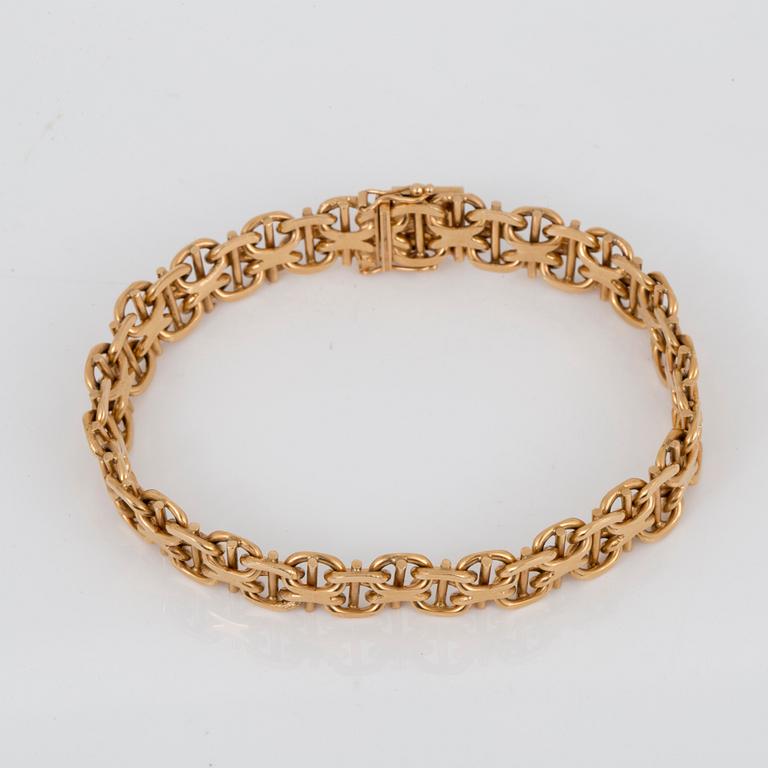 ARMBAND, Svedboms Guldsmeds, Vetlanda, 1964, 18K guld.