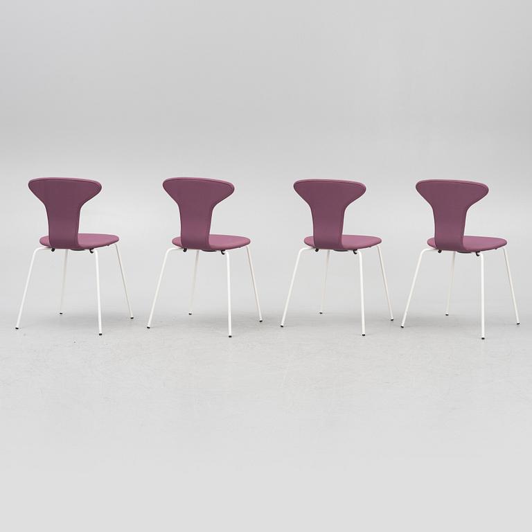 Arne Jacobsen, four 'Munkegaard' chairs, Howe.