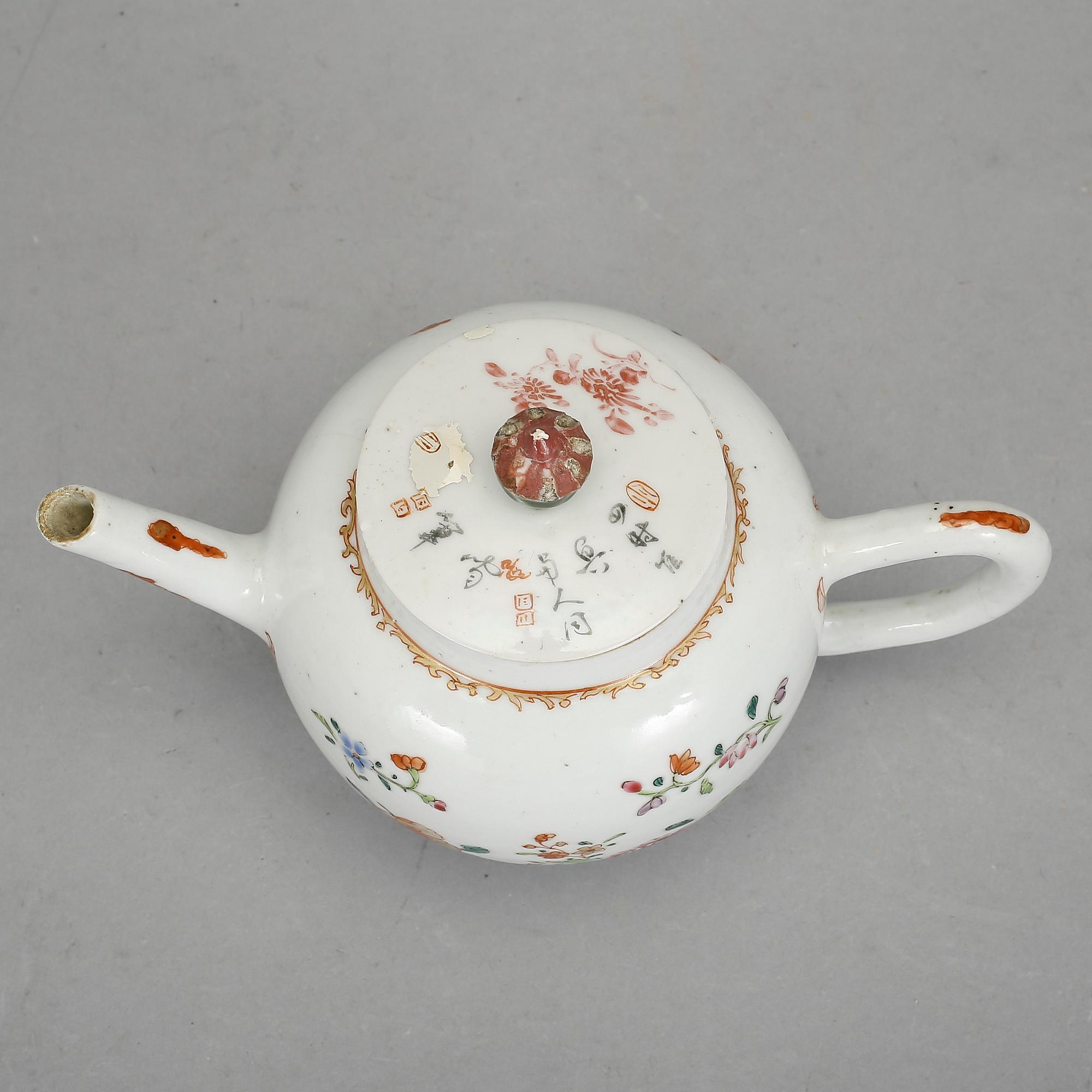 TEKANNA, kompaniporslin, Kina, Qianlong 1700-tal.