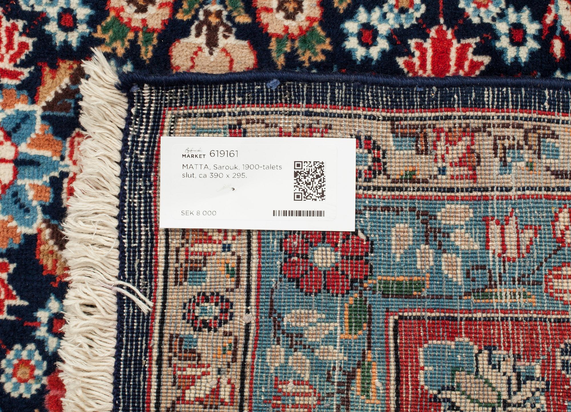 MATTA, Sarouk, 1900-talets slut, ca 390 x 295.