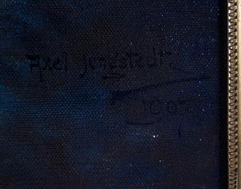 JUNGSTEDT, AXEL. Olja på duk, sign o dat 1907.