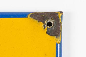 Emaljskylt, "POST", 1900-talets första hälft.