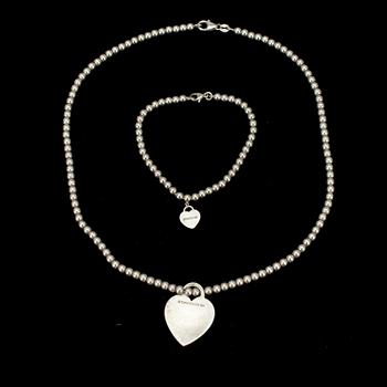 HALSBAND samt ARMBAND, sterling silver, Tiffany & Co.