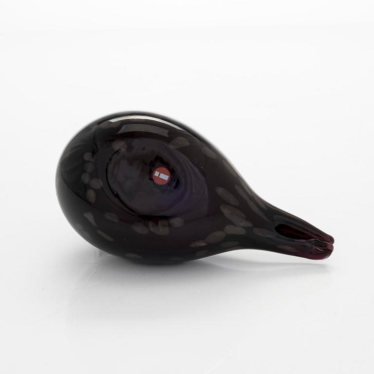 Oiva Toikka, lasilintu, "Tiiri", signeerattu O. Toikka Nuutajärvi.