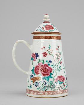 A famille rose jug, Qing dynasty, Qianlong (1736-95).