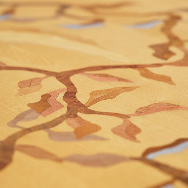 Klara Knutsson, a unique table, "Ornament", executed at Malmstens LiU, Stockholm, 2021.