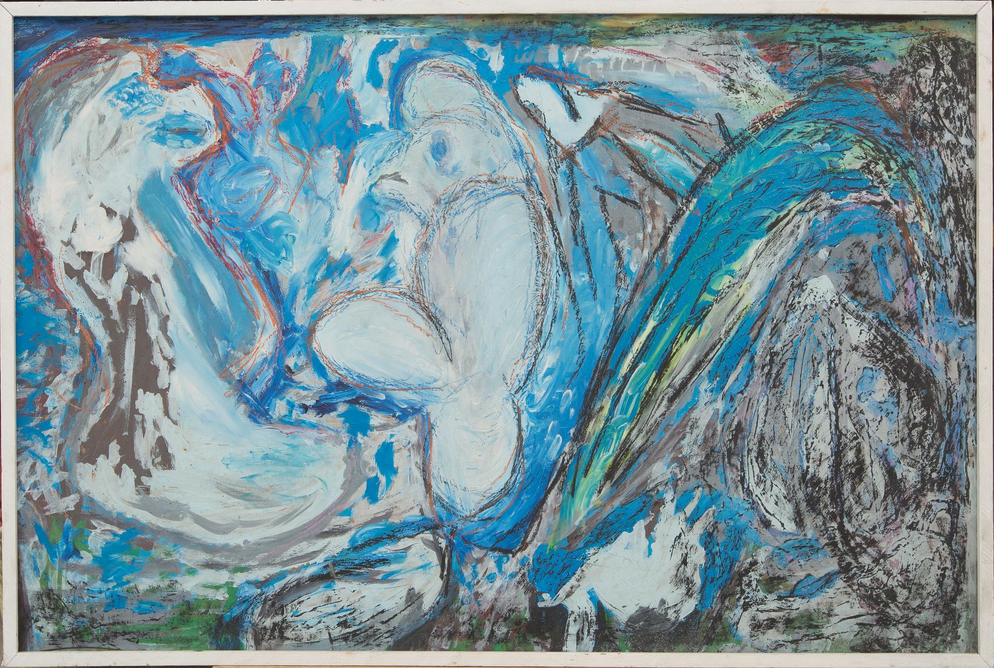 OKÄND KONSTNÄR, Danmark, olja på pannå, signerad a tergo, daterad 30.5.86.