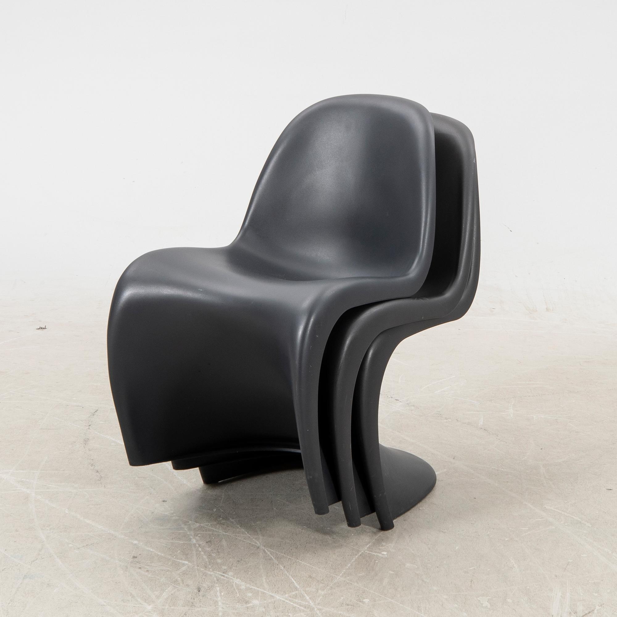 Verner Panton, chairs, 3 pcs, "Panton chair", Vitra.
