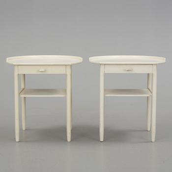 SÄNGBORD, ett par, Sven Engström och Gunnar Myrstrand, Bodafors, 1962.