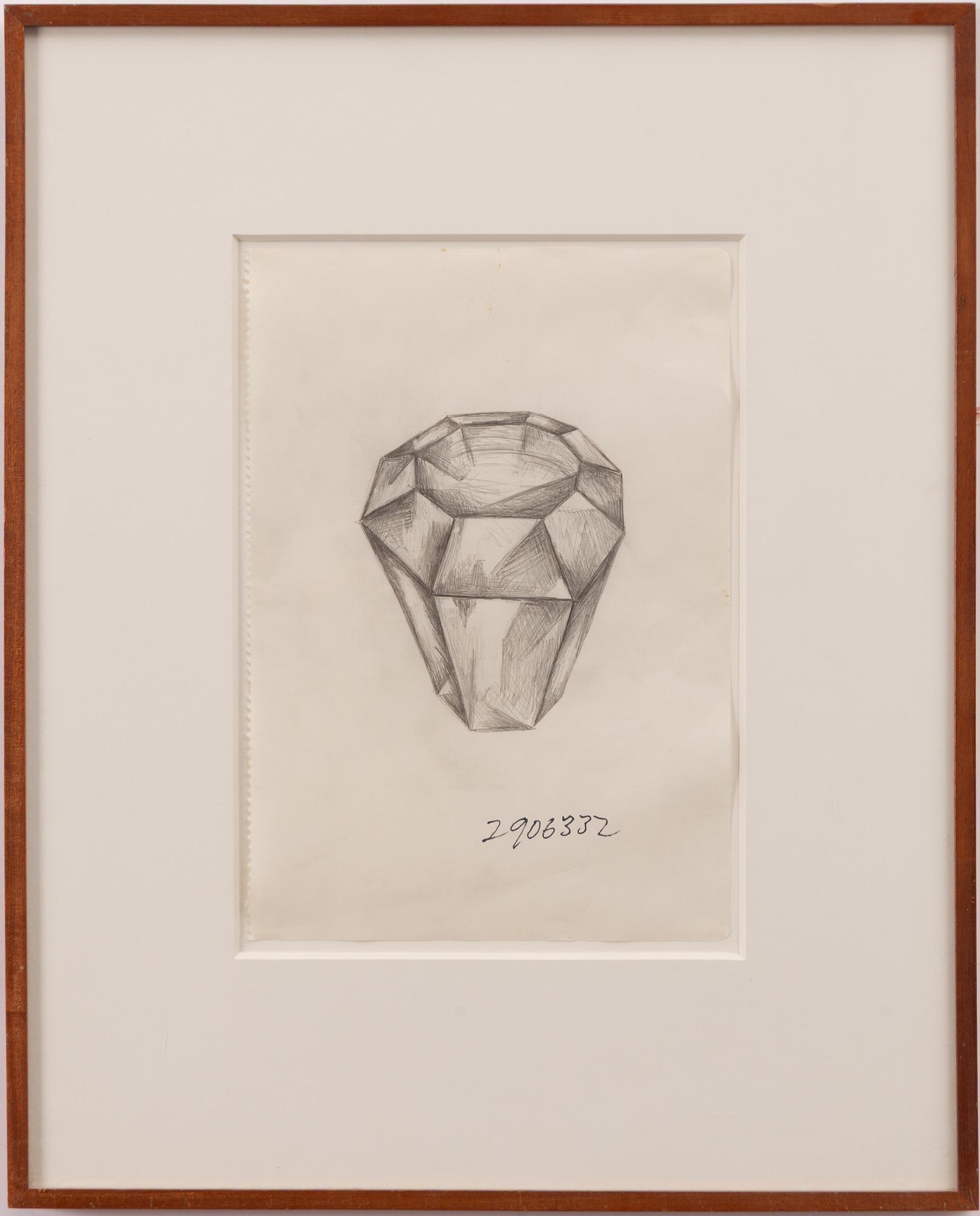 Jonathan Borofsky, "Teckning vid 2 906 332/ I dreamed I saw a red Ruby".