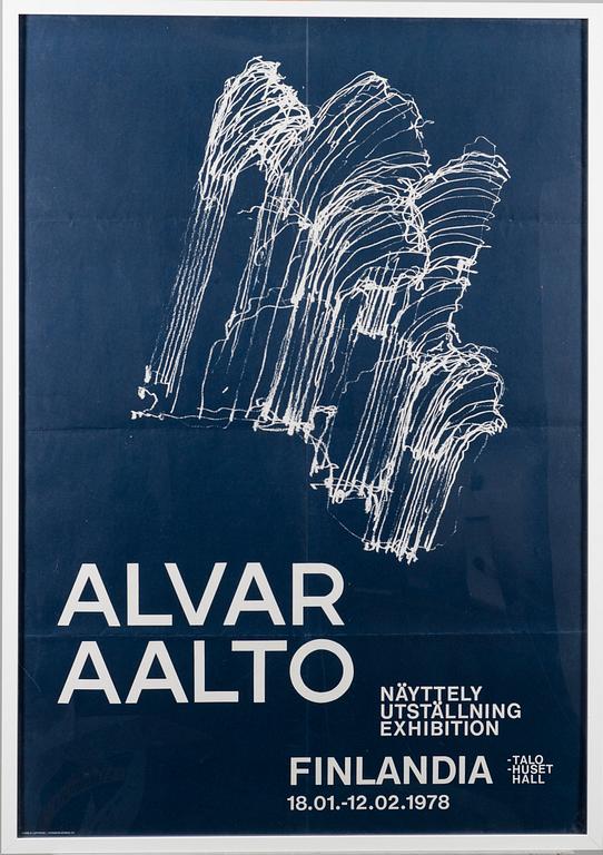 JULISTE, Alvar Aalto Näyttely, Finlandia-talo 18.01.-12.02.1978. Kaarlo Leppänen / Yhteiskirjapaino oy.