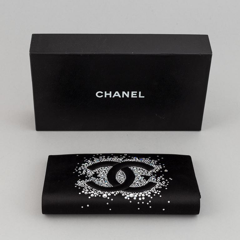 Chanel, a Swarovski crystal and satin clutch, 2010.