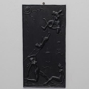A 1920´/1930´s cast iron wall plaque by Olof Hult, Näfveqvarn.