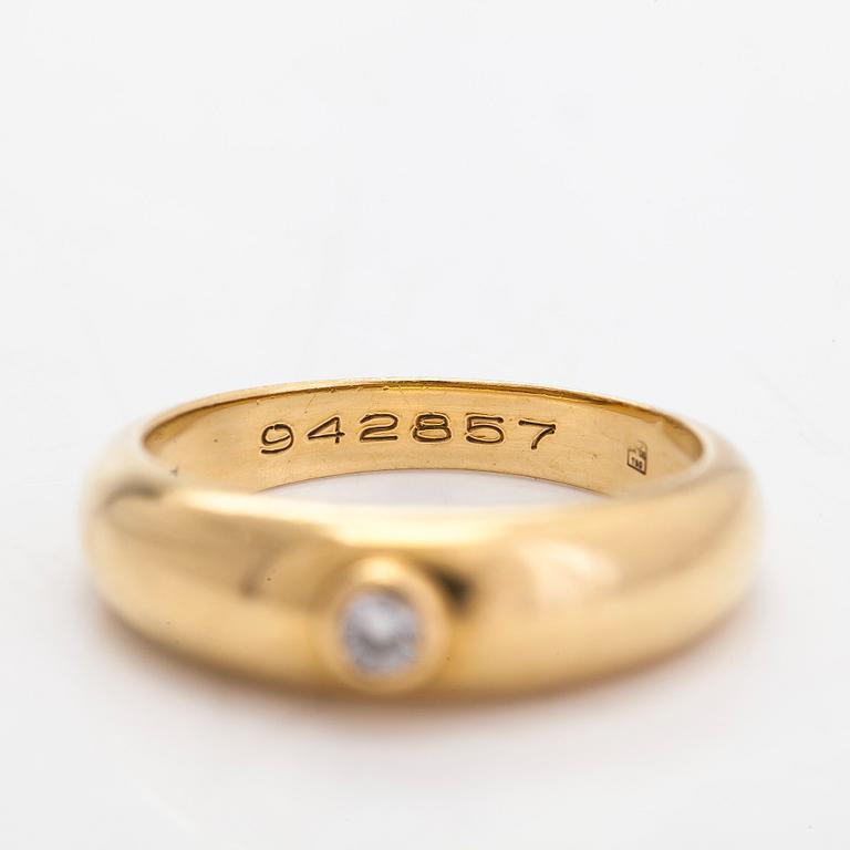 Cartier, ring, 18K gold with a brilliant-cut diamond approx. 0.07 ct.