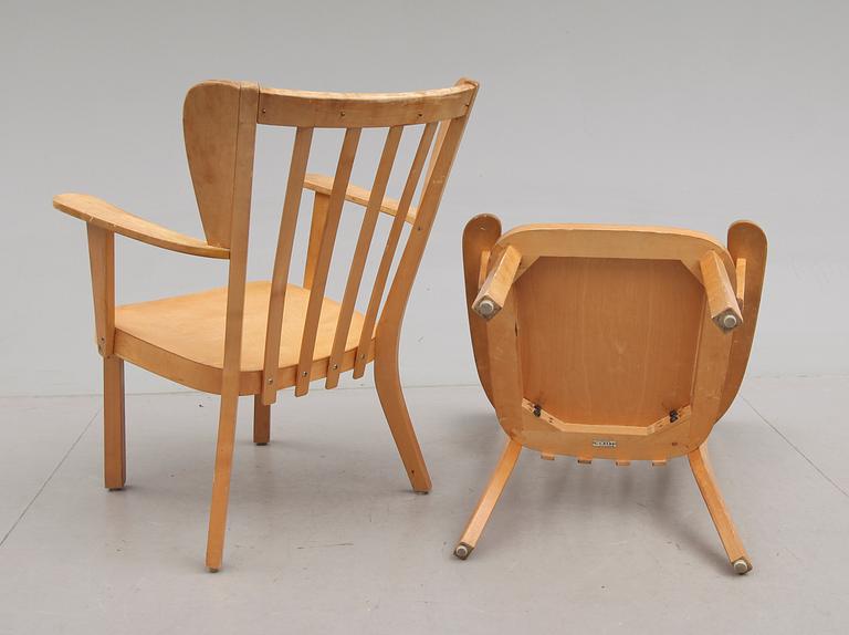 KARMSTOLAR, 1 par, "Canada", Christian E Hansen, GA Berg Stockholm, 1940-tal.