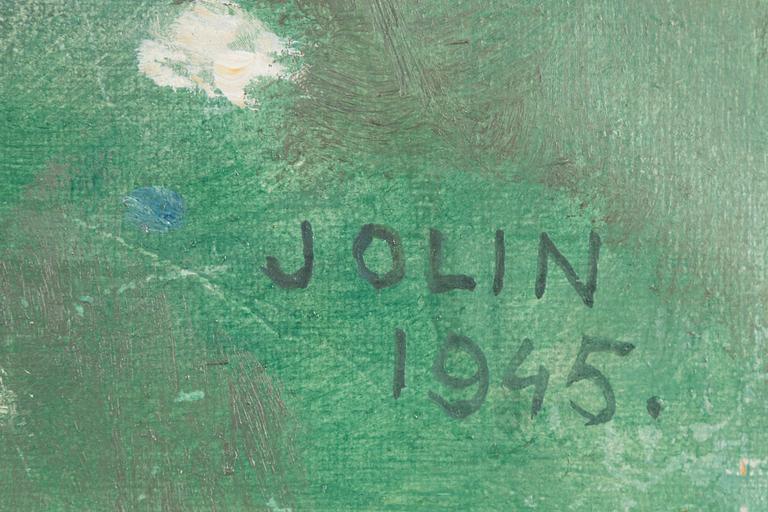Einar Jolin, olja på duk, signerad Jolin och daterad 1945.