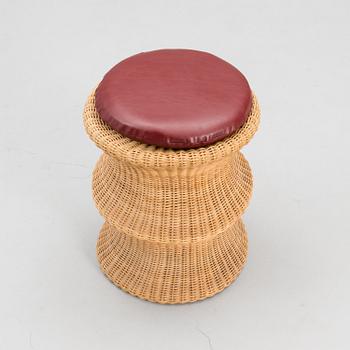 A rattan stool 'Story Stool' hand made by Sokeva-Käsityö, Finland.