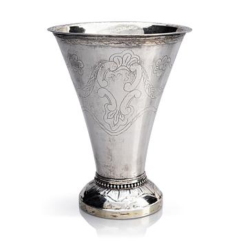 259. Erik Enander, bägare, delvis förgyllt silver, Uppsala 1797.