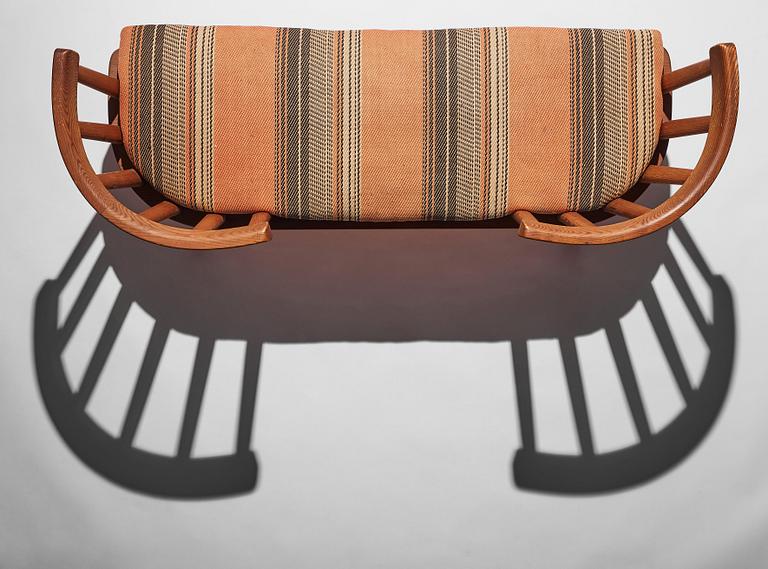 Axel Einar Hjorth, an "Utö" stained pine sofa, Nordiska Kompaniet 1930s.