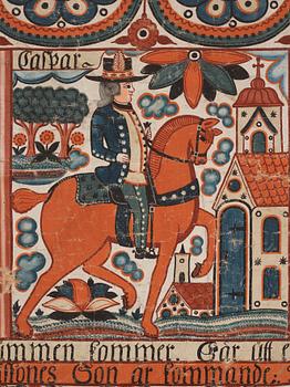 Tapestry painting, Halland, Johannes Nilsson (1757-1827), Breared 1801.