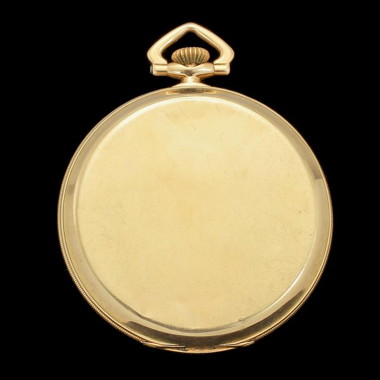 FICKUR, 14k guld, Record, Geneve, 1900-talets färsta hälft. Vikt 68 g.