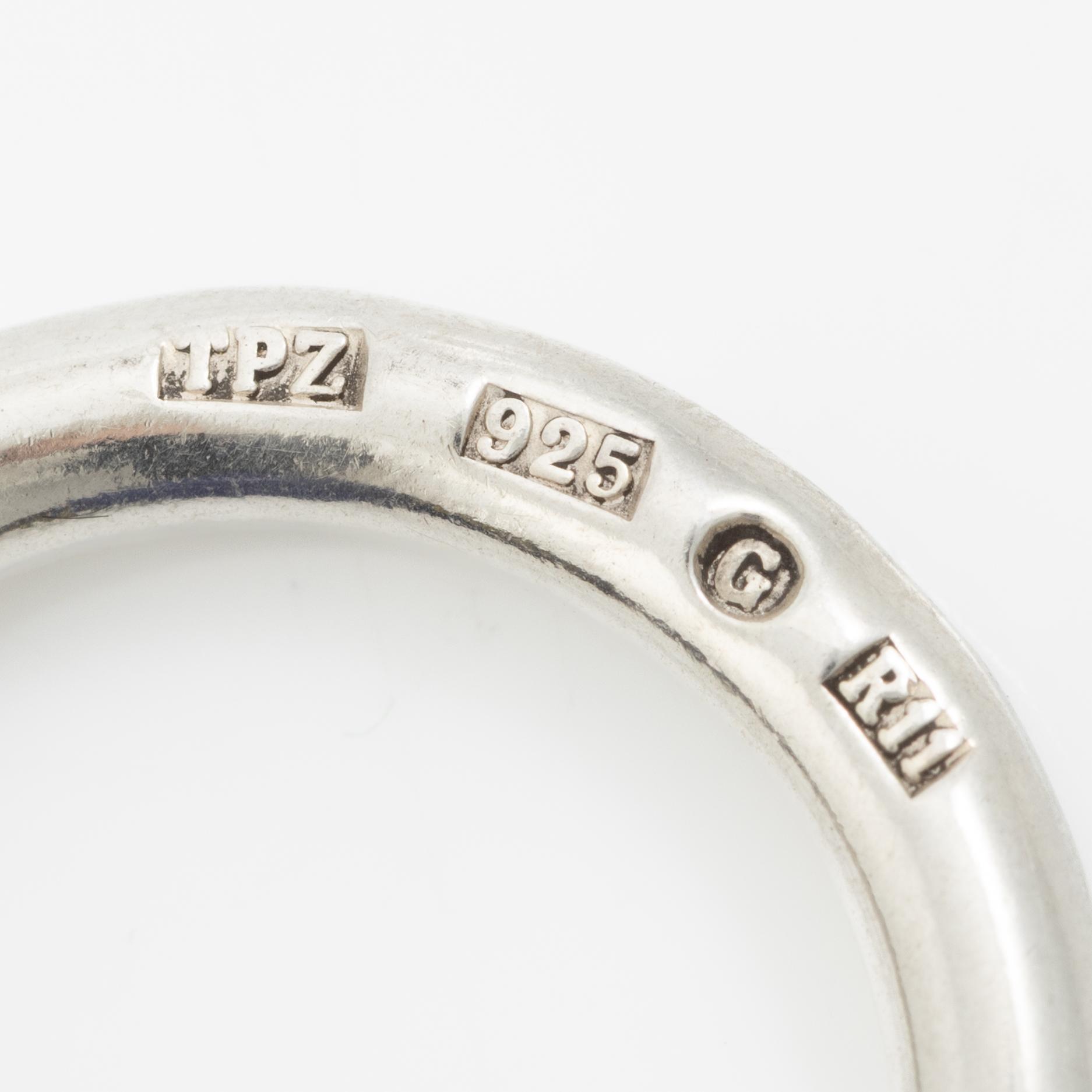 Ring, sterling silver with a blue spherical stone, Gävle 2015.