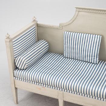 A late Gustavian sofa, 19th century.