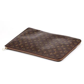 LOUIS VUITTON, a monogram canvas document folder / briefcase, "Poche Documents Bag Case".