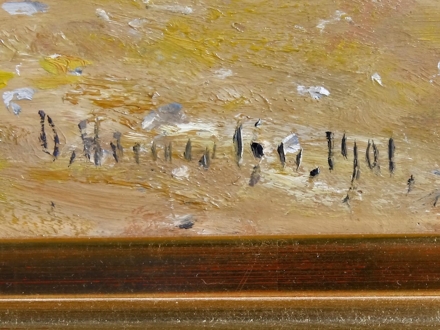 OKÄND KONSTNÄR, olja på pannå, otydl sign och dat 1901.