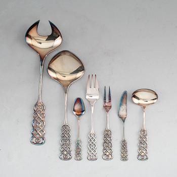 BESTICK, 20 delar, silver, David Andersen, Norge, 1900-talets andra hälft. Vikt ca 430 g.