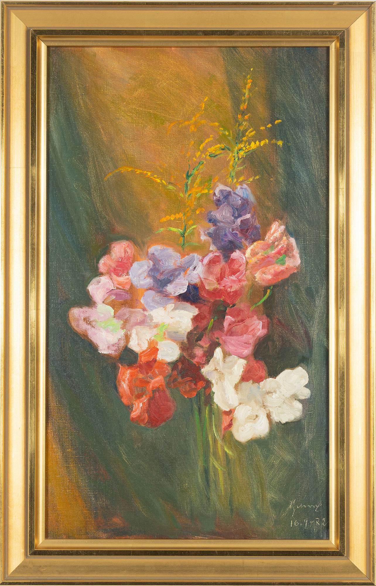 Carl Gunne, oil on canvas, signed and dated 10/9-72.