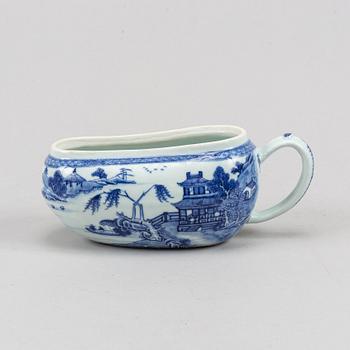 A blue and white bourdalou, Qing dynasty, Qianlong (1736-95).