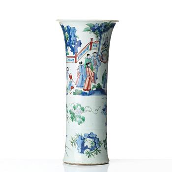 A Transitional Wucai Vase, 17th Century.