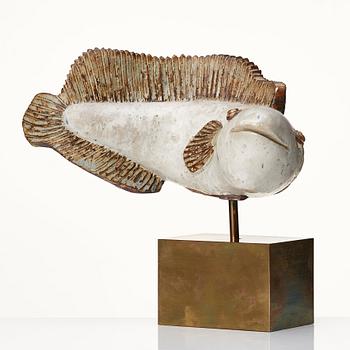 Tyra Lundgren, skulptur, fisk, Sèvres, Frankrike 1934-39.