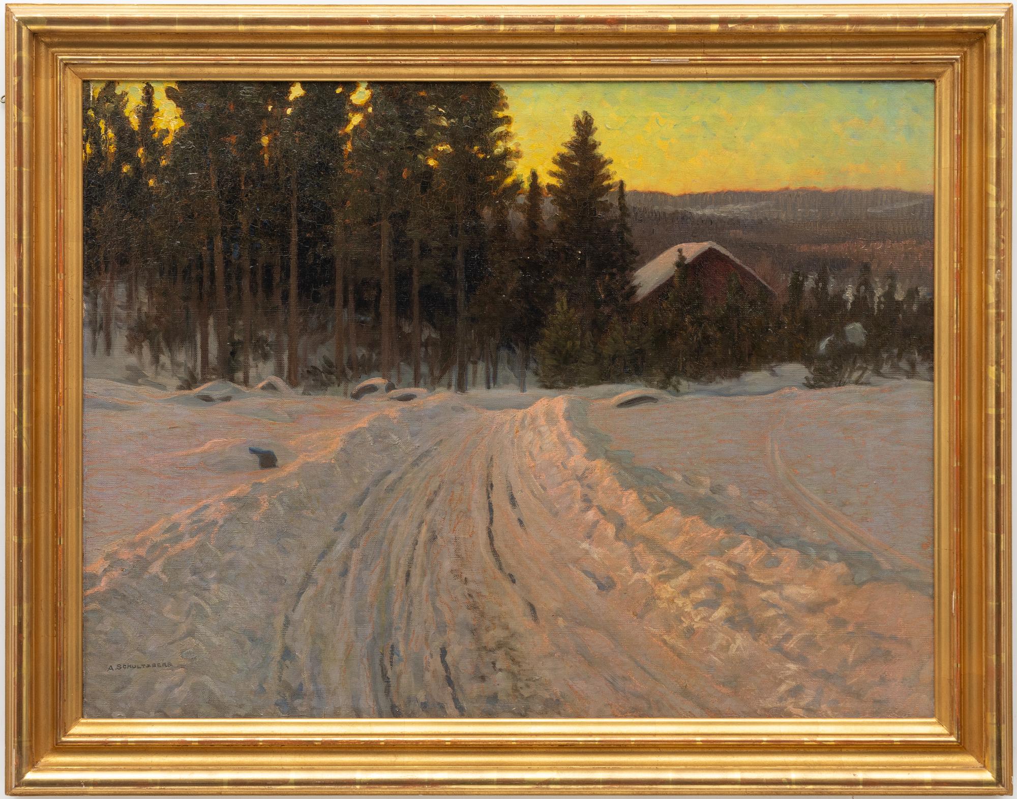 Anshelm Schultzberg, Winter landscape.