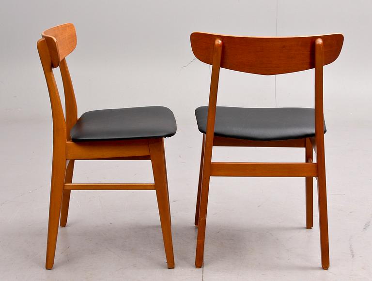 STOLAR, teak, 6 st, Farstrup Möbelfabrik, Danmark. 1950/60-tal.