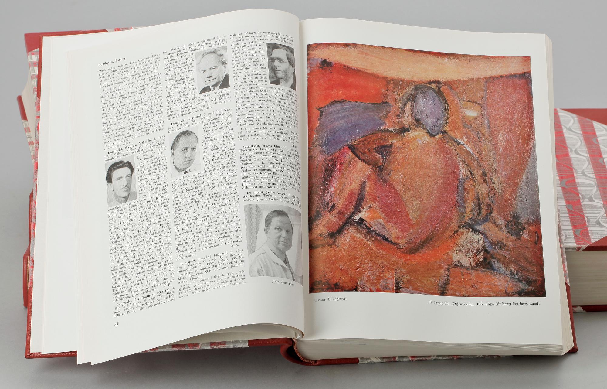 BÖCKER, 5 band, Svenskt konsnärslexikon, Allhems förlag, Malmö.