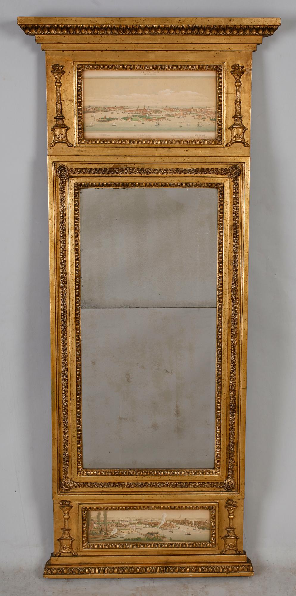 SPEGEL, sengustaviansk, sannolikt Emanuel Hoffstedt, Linköping, sekelskiftet 1800.