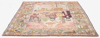 An antique pictoral Tabriz, Northwestern Persia, c. 218 x 148 cm.